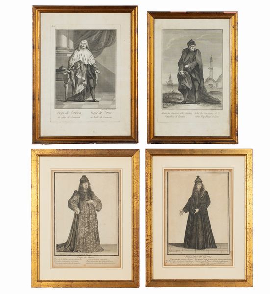 Abito dei Senatori della Serenissima Repubblica di Genova  - Asta Carte geografiche della Liguria e della Corsica - Associazione Nazionale - Case d'Asta italiane