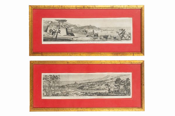 Genes, Vue de la place du prince pres de la porte S. Thomas  - Asta Carte geografiche della Liguria e della Corsica - Associazione Nazionale - Case d'Asta italiane