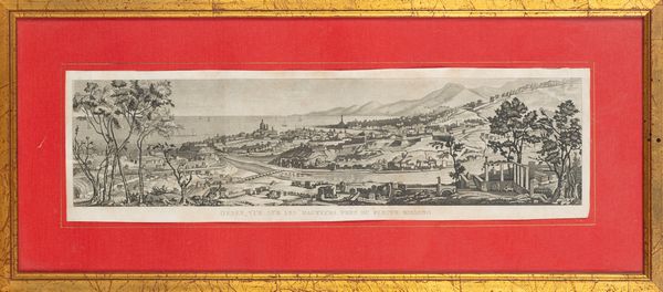 Genes, Vue de la place du prince pres de la porte S. Thomas  - Asta Carte geografiche della Liguria e della Corsica - Associazione Nazionale - Case d'Asta italiane