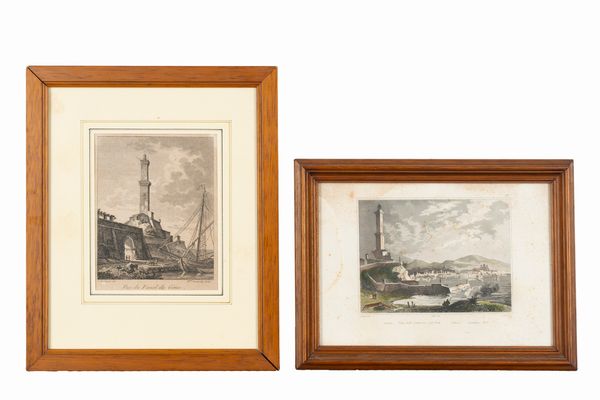 Vue du fanal de Genes  - Asta Carte geografiche della Liguria e della Corsica - Associazione Nazionale - Case d'Asta italiane