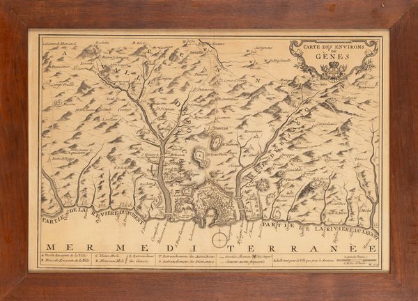 Carte des environs de Genes  - Asta Carte geografiche della Liguria e della Corsica - Associazione Nazionale - Case d'Asta italiane