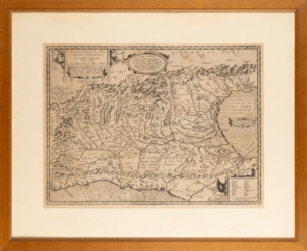 Abraham Ortelius : Italia Gallica, sive Gallia Cisalpina  - Asta Carte geografiche della Liguria e della Corsica - Associazione Nazionale - Case d'Asta italiane