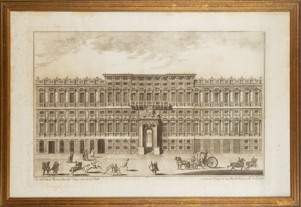 Veduta del palazzo del Sig. Marcello Durazzo nella strada Balbi  - Asta Carte geografiche della Liguria e della Corsica - Associazione Nazionale - Case d'Asta italiane
