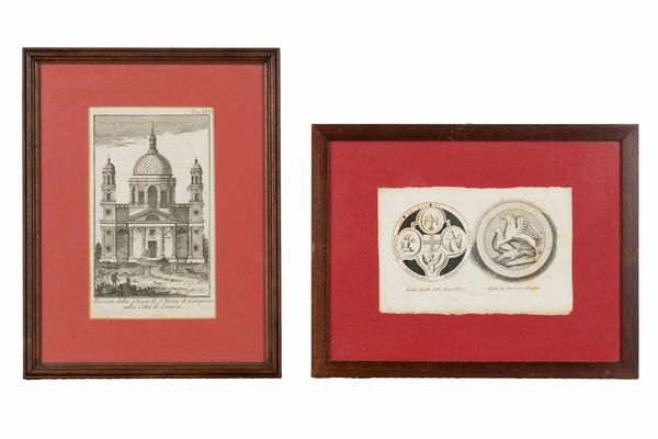 Facciata della Chiesa di S. Maria di Carignano nella Citt di Genova  - Asta Carte geografiche della Liguria e della Corsica - Associazione Nazionale - Case d'Asta italiane