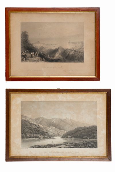 Prise des hauteurs au nord de Genes - Genoa, from the heights, Italy  - Asta Carte geografiche della Liguria e della Corsica - Associazione Nazionale - Case d'Asta italiane