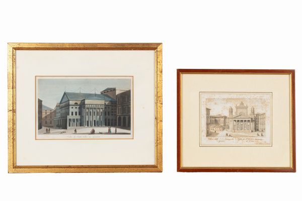 Nuovo teatro di Carlo Felice in Genova  - Asta Carte geografiche della Liguria e della Corsica - Associazione Nazionale - Case d'Asta italiane