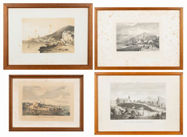 Pegli, nella riviera di ponente - Antico ponte lungo presso Albenga  - Asta Carte geografiche della Liguria e della Corsica - Associazione Nazionale - Case d'Asta italiane