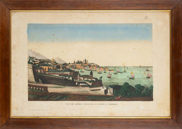 Vue de Genes prise de la porte St. Thomas  - Asta Carte geografiche della Liguria e della Corsica - Associazione Nazionale - Case d'Asta italiane