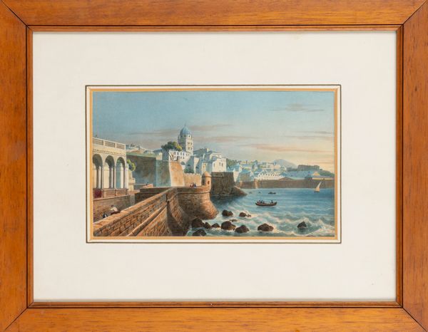 Veduta del ponte di Carignano a Genova  - Asta Carte geografiche della Liguria e della Corsica - Associazione Nazionale - Case d'Asta italiane