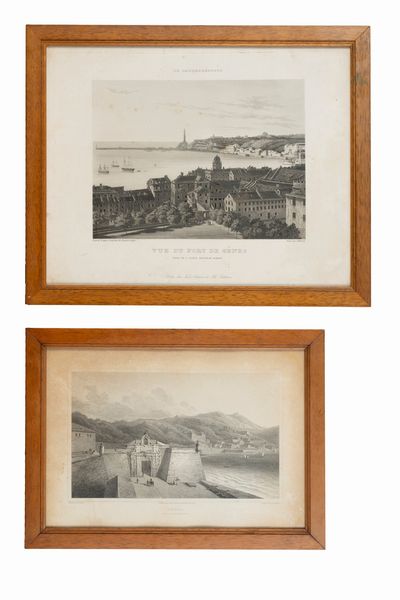 Vue du port de Genes  - Asta Carte geografiche della Liguria e della Corsica - Associazione Nazionale - Case d'Asta italiane