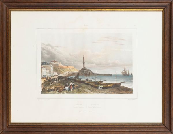 Genova - Veduta della lanterna  - Asta Carte geografiche della Liguria e della Corsica - Associazione Nazionale - Case d'Asta italiane