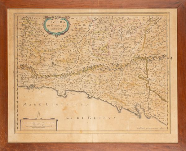 JOHANNES JANSSONIUS : Riviera di Genova di Levante  - Asta Carte geografiche della Liguria e della Corsica - Associazione Nazionale - Case d'Asta italiane