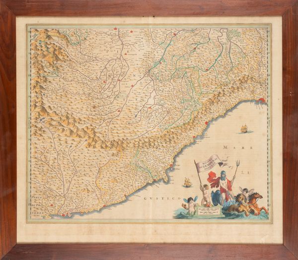 JOHANNES JANSSONIUS : Riviera di Genova di Ponente  - Asta Carte geografiche della Liguria e della Corsica - Associazione Nazionale - Case d'Asta italiane