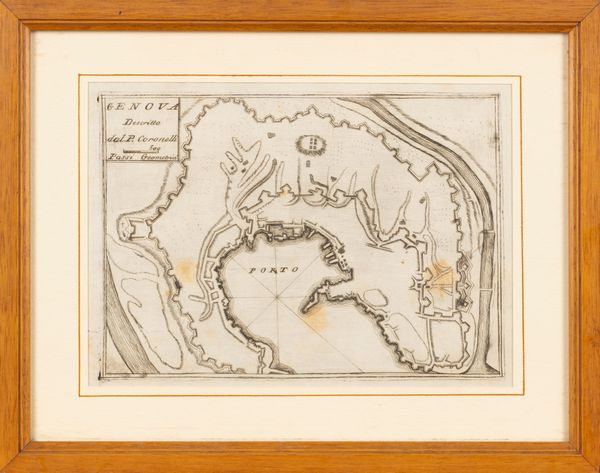 Vincenzo Maria Coronelli : Genova descritta dal P. Coronelli  - Asta Carte geografiche della Liguria e della Corsica - Associazione Nazionale - Case d'Asta italiane