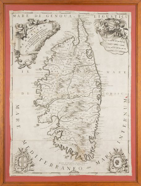 Vincenzo Maria Coronelli : Isola di Corsica  - Asta Carte geografiche della Liguria e della Corsica - Associazione Nazionale - Case d'Asta italiane