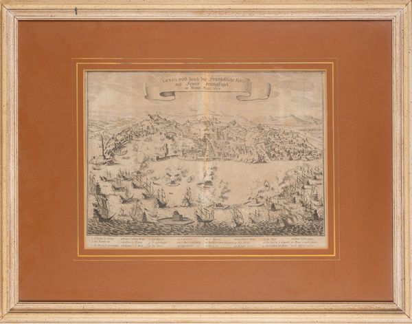 Genua wird durch die Frankosische Flotta  - Asta Carte geografiche della Liguria e della Corsica - Associazione Nazionale - Case d'Asta italiane