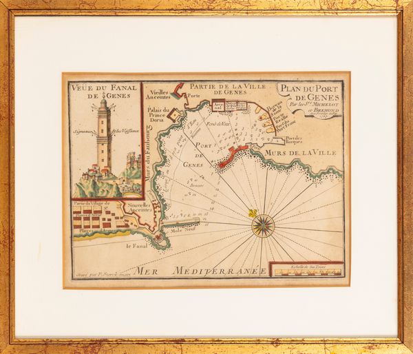 Plan du Port de Genes  - Asta Carte geografiche della Liguria e della Corsica - Associazione Nazionale - Case d'Asta italiane