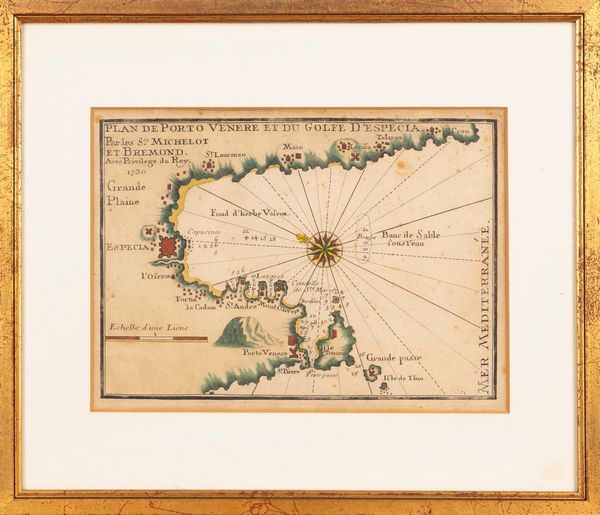 Plan de Porto Venere et du Golfe d'Especia  - Asta Carte geografiche della Liguria e della Corsica - Associazione Nazionale - Case d'Asta italiane