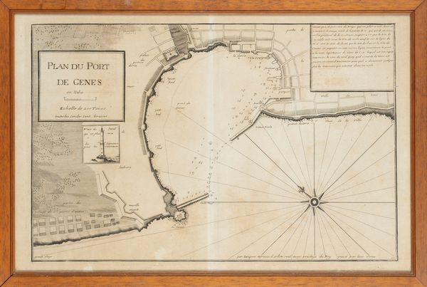 Jacques  Ayrouard : Plan du Port de Genes  - Asta Carte geografiche della Liguria e della Corsica - Associazione Nazionale - Case d'Asta italiane