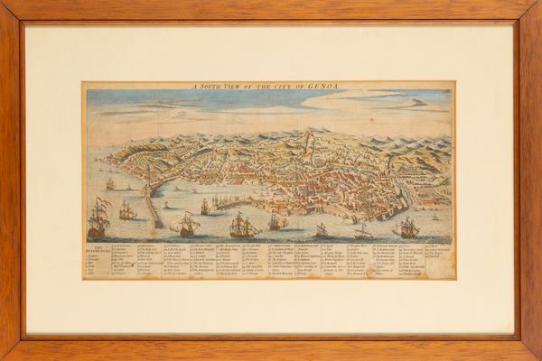 A south View of the City of Genoa  - Asta Carte geografiche della Liguria e della Corsica - Associazione Nazionale - Case d'Asta italiane