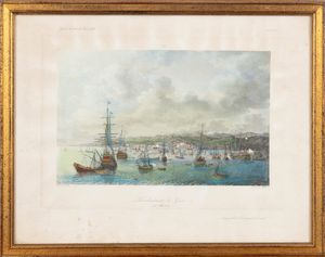 Bombardement de Genes - 1684  - Asta Carte geografiche della Liguria e della Corsica - Associazione Nazionale - Case d'Asta italiane