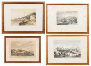 Pegli, nella riviera di ponente - Antico ponte lungo presso Albenga  - Asta Carte geografiche della Liguria e della Corsica - Associazione Nazionale - Case d'Asta italiane