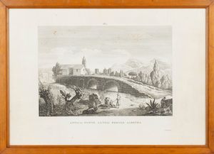 Pegli, nella riviera di ponente - Antico ponte lungo presso Albenga  - Asta Carte geografiche della Liguria e della Corsica - Associazione Nazionale - Case d'Asta italiane