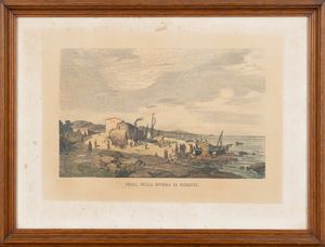 Pegli, nella riviera di ponente - Antico ponte lungo presso Albenga  - Asta Carte geografiche della Liguria e della Corsica - Associazione Nazionale - Case d'Asta italiane