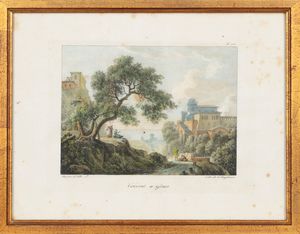 Bay of Genua - Couvent a Genes  - Asta Carte geografiche della Liguria e della Corsica - Associazione Nazionale - Case d'Asta italiane