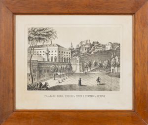 Palazzo Doria presso la Porta San Tommaso in Genova  - Asta Carte geografiche della Liguria e della Corsica - Associazione Nazionale - Case d'Asta italiane