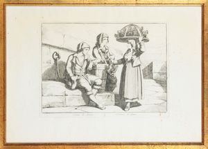 Pinelli, Bartolomeo : Costumi dei contorni di Genova - Costumi di Genova - Costumi di Rio Magiore  - Asta Carte geografiche della Liguria e della Corsica - Associazione Nazionale - Case d'Asta italiane