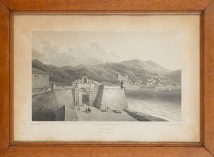 Vue du port de Genes  - Asta Carte geografiche della Liguria e della Corsica - Associazione Nazionale - Case d'Asta italiane