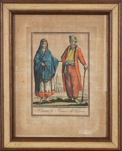 Homme et femme de Genea  - Asta Carte geografiche della Liguria e della Corsica - Associazione Nazionale - Case d'Asta italiane