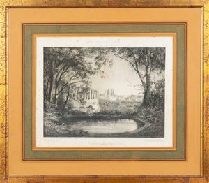 Genova, dalla villetta Di Negro - Genova, dal Giardino Durazzo  - Asta Carte geografiche della Liguria e della Corsica - Associazione Nazionale - Case d'Asta italiane