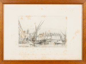 Port of Genoa - Vue de la lanterne  - Asta Carte geografiche della Liguria e della Corsica - Associazione Nazionale - Case d'Asta italiane