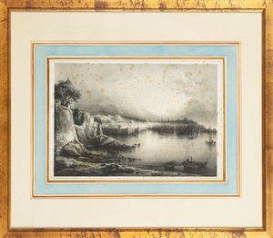 [Genova] - Carignano dalla Villa Fieschi  - Asta Carte geografiche della Liguria e della Corsica - Associazione Nazionale - Case d'Asta italiane