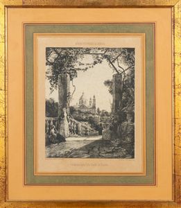 [Genova] - Carignano dalla Villa Fieschi  - Asta Carte geografiche della Liguria e della Corsica - Associazione Nazionale - Case d'Asta italiane