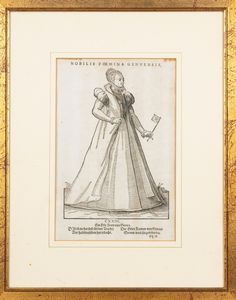 Nobilis foemina Genuensis - Senator Genuensis  - Asta Carte geografiche della Liguria e della Corsica - Associazione Nazionale - Case d'Asta italiane