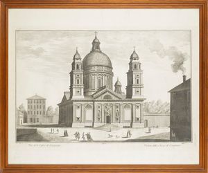 Antonio  Giolfi - Veduta della chiesa di Carignano