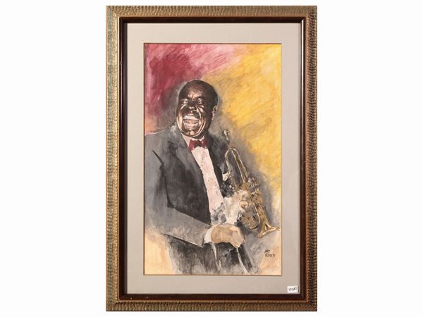 ARIS BACCI : Louis Armstrong 1935  - Asta Arte Moderna e Contemporanea - Associazione Nazionale - Case d'Asta italiane