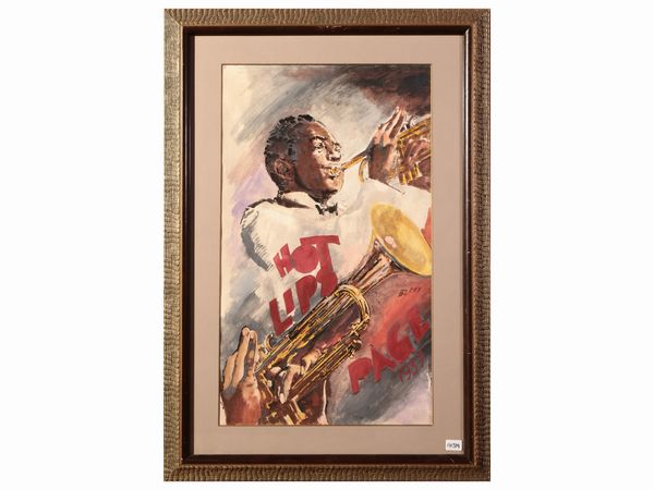 ARIS BACCI : Hot Lips Page 1937  - Asta Arte Moderna e Contemporanea - Associazione Nazionale - Case d'Asta italiane