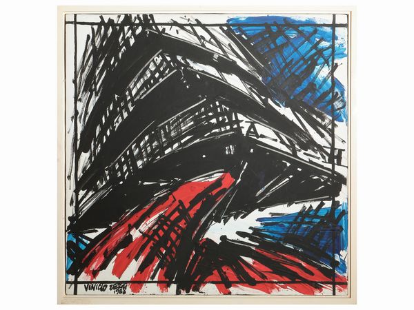 Vinicio Berti : Grande costruzione antagonista A-H 1986  - Asta Arte Moderna e Contemporanea - Associazione Nazionale - Case d'Asta italiane