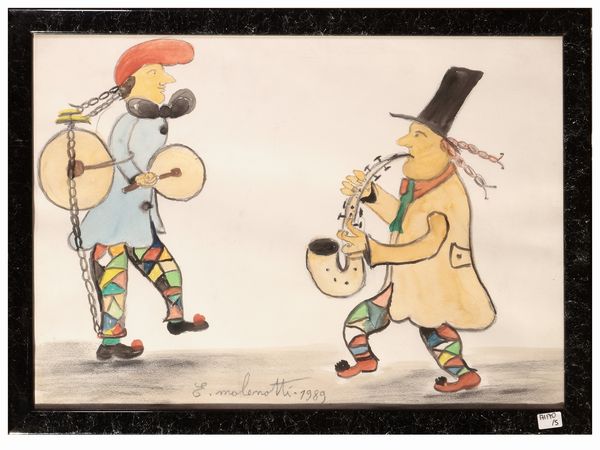 Emilio Malenotti : Personaggi 1989  - Asta Arte Moderna e Contemporanea - Associazione Nazionale - Case d'Asta italiane