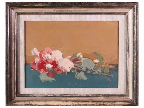 Sergio Scatizzi : Fiori, anni Settanta  - Asta Arte Moderna e Contemporanea - Associazione Nazionale - Case d'Asta italiane