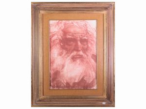 Pietro Annigoni - Uomo barbuto 1983