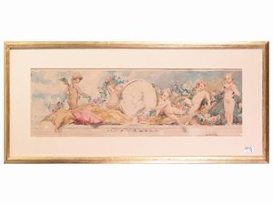 Annibale Gatti - Putti con stemmi