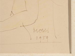 Moses Levy : Due figure femminili 1959  - Asta Arte Moderna e Contemporanea - Associazione Nazionale - Case d'Asta italiane
