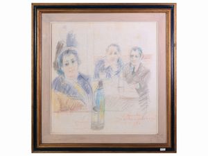 Giovanni March - Figure a tavola 1970