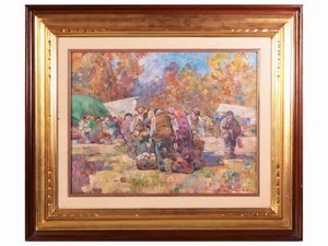 Giulio Da Vicchio - Mercato nel piazzale