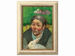 Roberto Fontirossi - Un contadino con coniglio